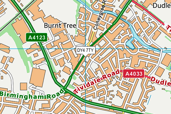 DY4 7TY map - OS VectorMap District (Ordnance Survey)