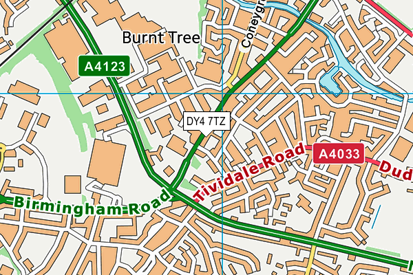 DY4 7TZ map - OS VectorMap District (Ordnance Survey)
