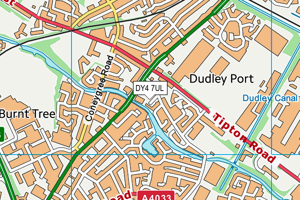Puregym (Dudley Tipton) map (DY4 7UL) - OS VectorMap District (Ordnance Survey)