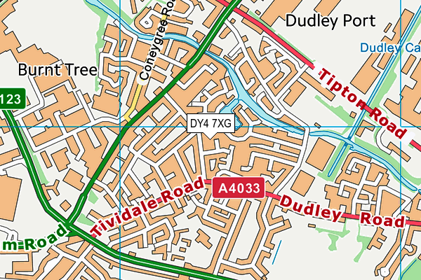 DY4 7XG map - OS VectorMap District (Ordnance Survey)