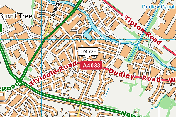 DY4 7XH map - OS VectorMap District (Ordnance Survey)