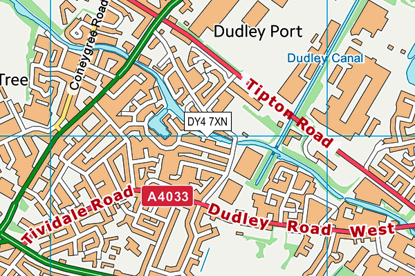 DY4 7XN map - OS VectorMap District (Ordnance Survey)