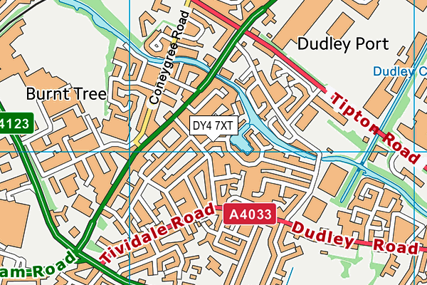 DY4 7XT map - OS VectorMap District (Ordnance Survey)