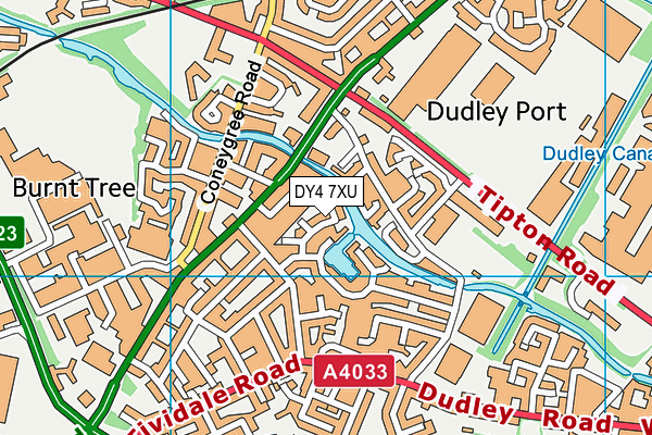 DY4 7XU map - OS VectorMap District (Ordnance Survey)