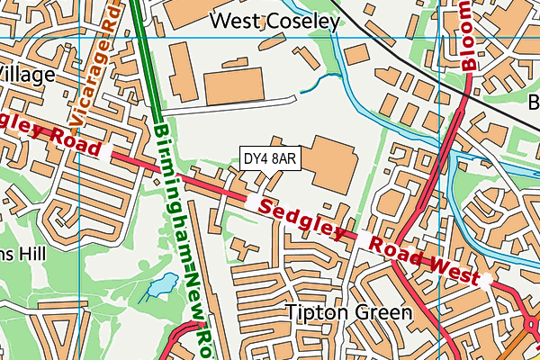 DY4 8AR map - OS VectorMap District (Ordnance Survey)