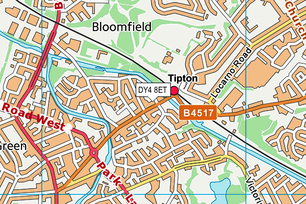 DY4 8ET map - OS VectorMap District (Ordnance Survey)