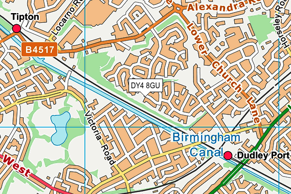 DY4 8GU map - OS VectorMap District (Ordnance Survey)