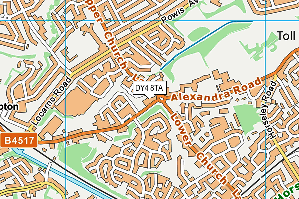 Tipton Leisure Centre map (DY4 8TA) - OS VectorMap District (Ordnance Survey)