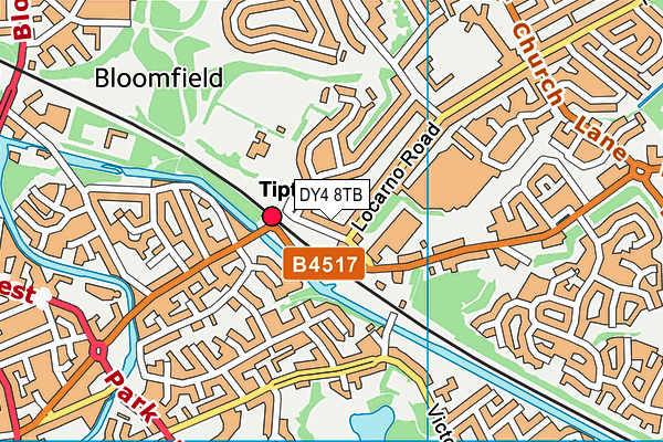 DY4 8TB map - OS VectorMap District (Ordnance Survey)