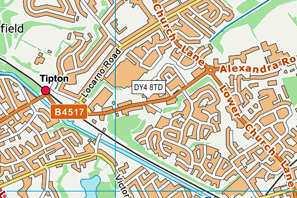 DY4 8TD map - OS VectorMap District (Ordnance Survey)