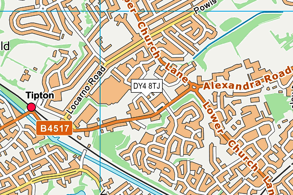 DY4 8TJ map - OS VectorMap District (Ordnance Survey)