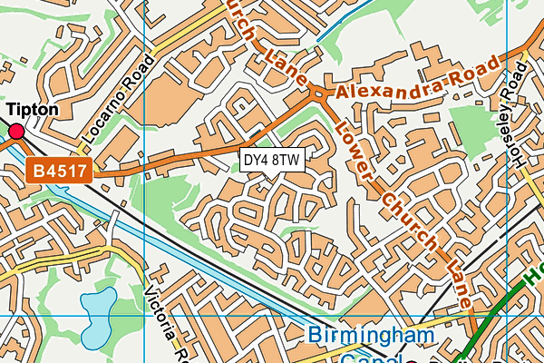 DY4 8TW map - OS VectorMap District (Ordnance Survey)