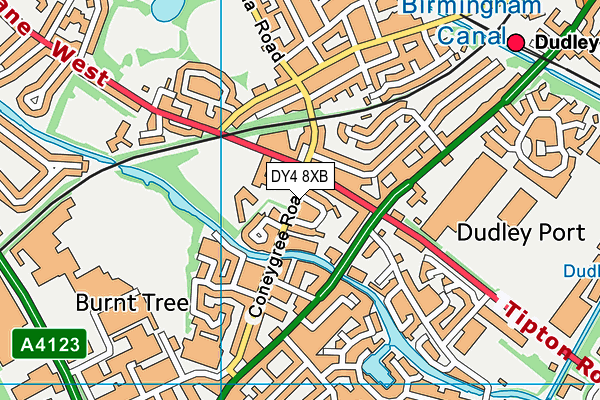 DY4 8XB map - OS VectorMap District (Ordnance Survey)