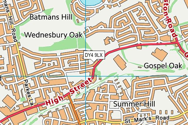 DY4 9LX map - OS VectorMap District (Ordnance Survey)