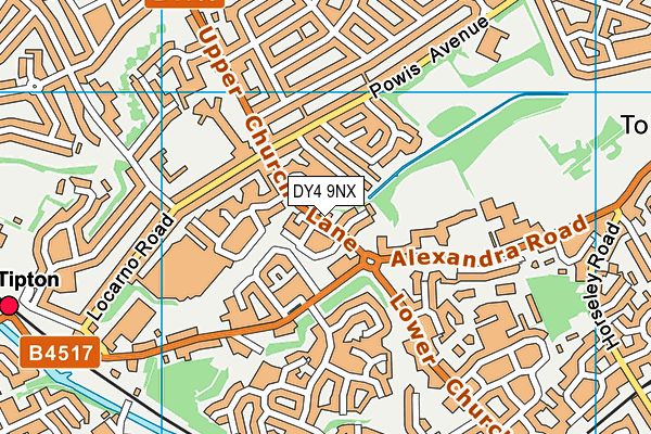 DY4 9NX map - OS VectorMap District (Ordnance Survey)