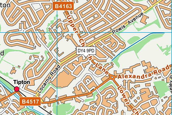 DY4 9PD map - OS VectorMap District (Ordnance Survey)
