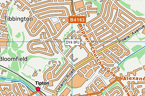DY4 9PJ map - OS VectorMap District (Ordnance Survey)