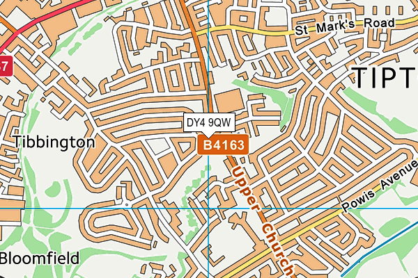 DY4 9QW map - OS VectorMap District (Ordnance Survey)