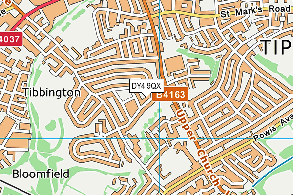 DY4 9QX map - OS VectorMap District (Ordnance Survey)