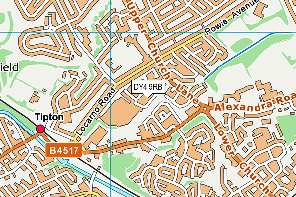DY4 9RB map - OS VectorMap District (Ordnance Survey)