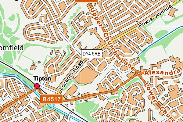 DY4 9RE map - OS VectorMap District (Ordnance Survey)