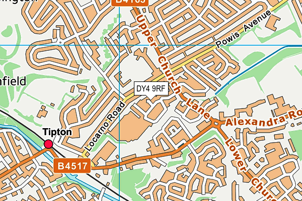 DY4 9RF map - OS VectorMap District (Ordnance Survey)