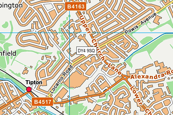 DY4 9SQ map - OS VectorMap District (Ordnance Survey)