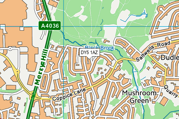 DY5 1AZ map - OS VectorMap District (Ordnance Survey)