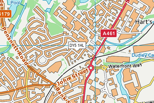 DY5 1HL map - OS VectorMap District (Ordnance Survey)