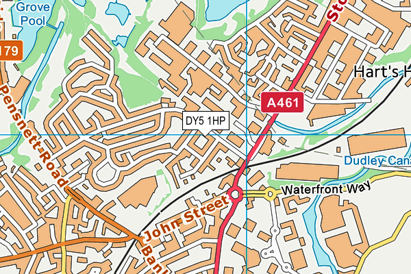 DY5 1HP map - OS VectorMap District (Ordnance Survey)