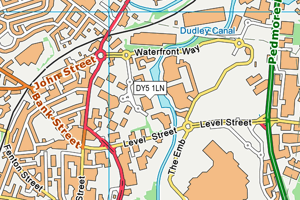 DY5 1LN map - OS VectorMap District (Ordnance Survey)