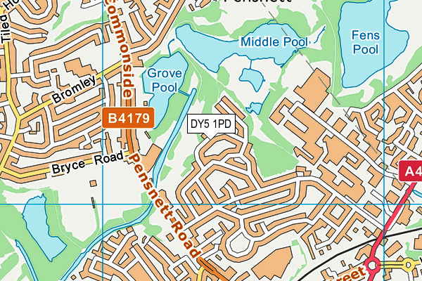 DY5 1PD map - OS VectorMap District (Ordnance Survey)