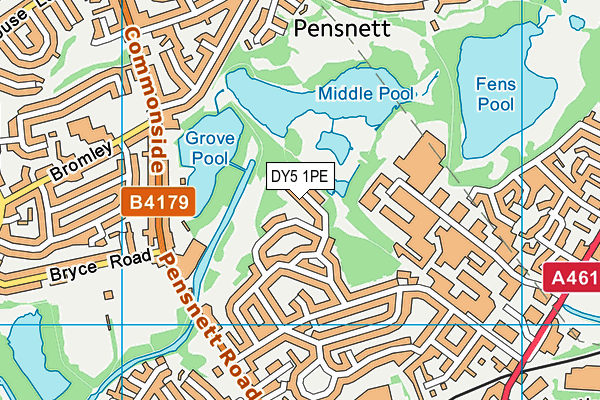 DY5 1PE map - OS VectorMap District (Ordnance Survey)