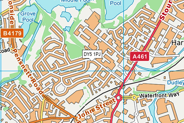 DY5 1PJ map - OS VectorMap District (Ordnance Survey)