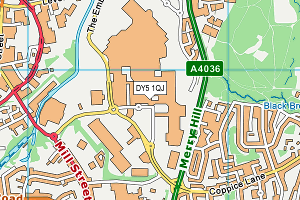 DY5 1QJ map - OS VectorMap District (Ordnance Survey)