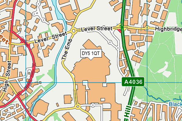 DY5 1QT map - OS VectorMap District (Ordnance Survey)
