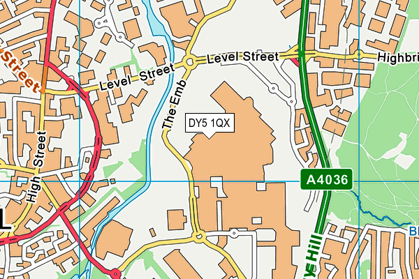 DY5 1QX map - OS VectorMap District (Ordnance Survey)