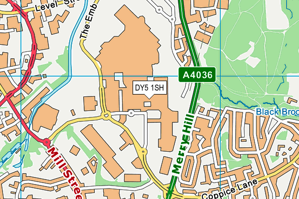 DY5 1SH map - OS VectorMap District (Ordnance Survey)