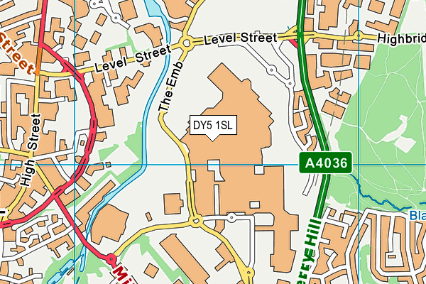 DY5 1SL map - OS VectorMap District (Ordnance Survey)