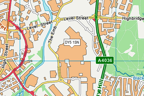 DY5 1SN map - OS VectorMap District (Ordnance Survey)
