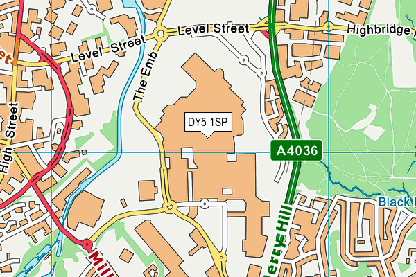 DY5 1SP map - OS VectorMap District (Ordnance Survey)
