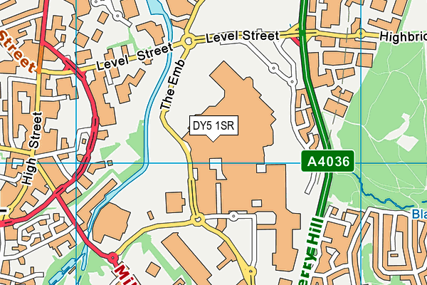DY5 1SR map - OS VectorMap District (Ordnance Survey)