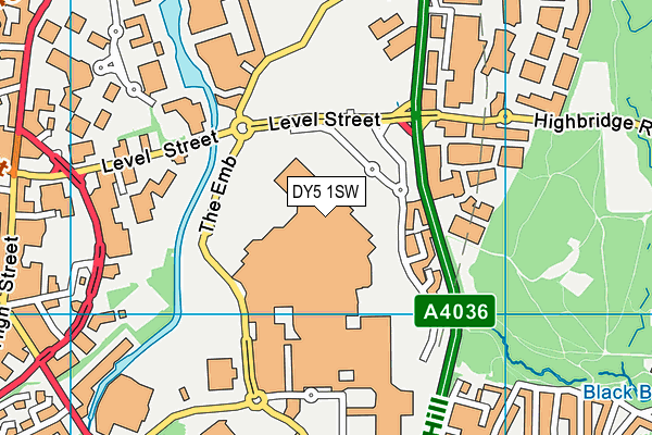 DY5 1SW map - OS VectorMap District (Ordnance Survey)