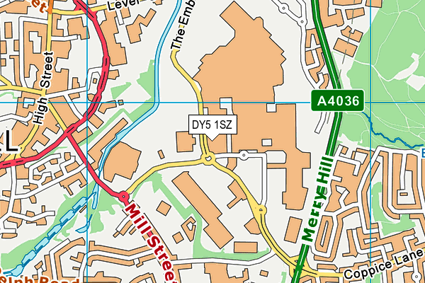 DY5 1SZ map - OS VectorMap District (Ordnance Survey)