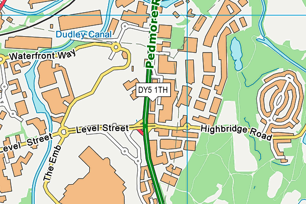 DY5 1TH map - OS VectorMap District (Ordnance Survey)
