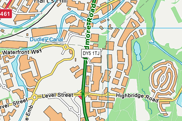 DY5 1TJ map - OS VectorMap District (Ordnance Survey)
