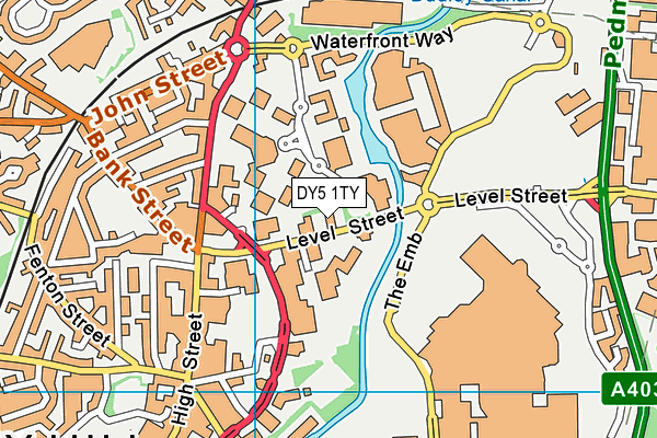 DY5 1TY map - OS VectorMap District (Ordnance Survey)