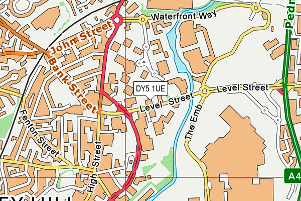 DY5 1UE map - OS VectorMap District (Ordnance Survey)