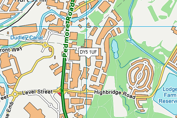 DY5 1UF map - OS VectorMap District (Ordnance Survey)