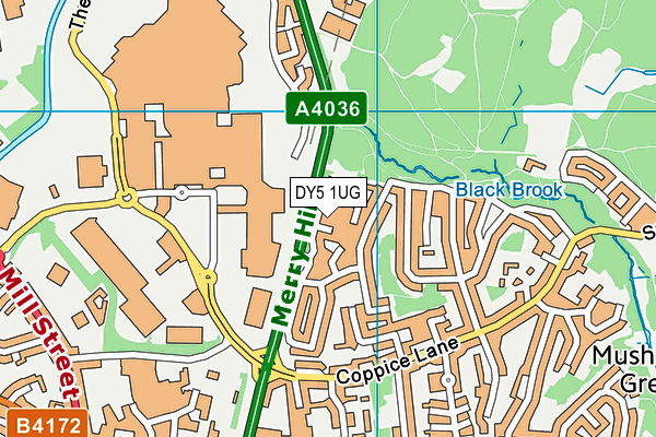 DY5 1UG map - OS VectorMap District (Ordnance Survey)